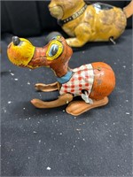 Vintage Tin Wind-Up Dog Toy