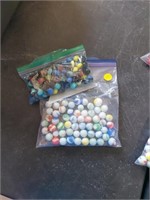 Two bags of marbles