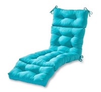 Solid Teal Outdoor Chaise Lounge Cushion