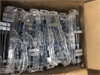 Case of Clear Plastic Clothes Hangers