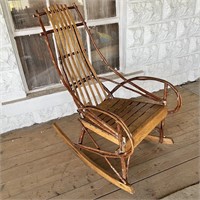 Rustic Camp Rocking Chair w Cover (see photos)