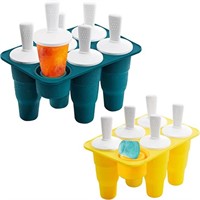 Collapsible Popsicles Molds - Silicone Ice Pop