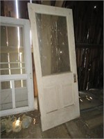 1 DOOR WITH GLASS PANE - LOCATED IN LOFT OF BARN