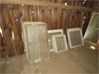 GROUP OF STORM WINDOWS - LOCATED IN LOFT OF BARN,