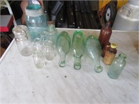 GLASS BOTTLES AND JARS