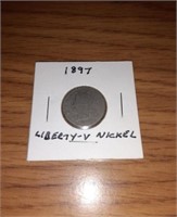 Old 1897 Liberty-V Nickel