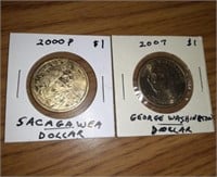 2000 Sacagawea & 2007 George Washington Dollars