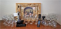 Wine glasses and décor