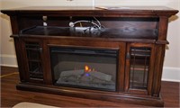 TV stand with fireplace