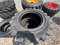 QTY 4- 12-16.5 SKS753 Skid Steer Tires