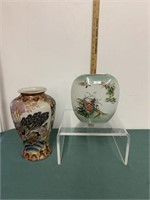 Satsuma Porcelain Peacock Vase and more