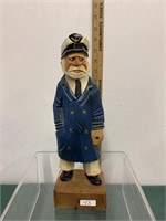Vintage Old Salt Figurine Hand Carved Wood Captain