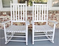 Pair of Wood Rocking Chairs