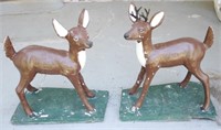 Pair of Concrete Deer Statues