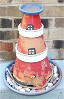 Pottery Lighthouse (As is/Heavy wear)