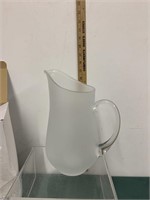 NOS Lenox Frosted Crystal Pitcher Romania