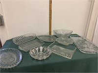 Miscellaneous Crystal/Cut glass serving dish lot