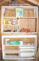 Wood Shelf with Contents