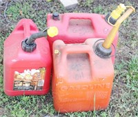 3 pc. Lot of Assorted Gas Cans