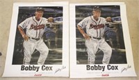 Pair of Coca-Cola Braves Bobby Cox Posters