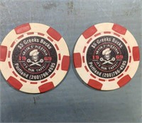 Two $5.00 Greeks Pizza gift chips