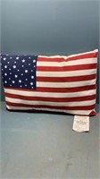 American flag pillows and solar lights