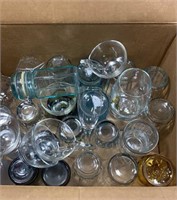 Box of Glass Cups and Jars