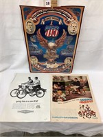 (3) Harley Davidson Cardboard/Paper