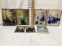 (7) Silhouette Pictures, (4) 8” T, (3) 5” T