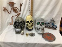 Collection of Decorative Skull/Skeleton Items