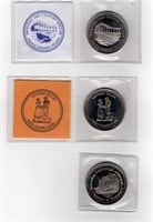 3 Commemorative Medallions.