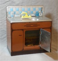Toy Tin Sink in Box.