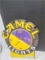Vintage Camel Clock Works Has Crack see Pic 18x21