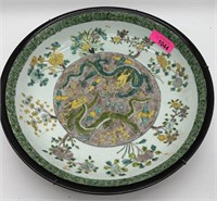 LARGE PORCELAIN CHINESE DRAGON PLATTER NOTE