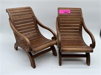 2PC SMALL SALESMAN SAMPLE STYLE ARM CHAIRS