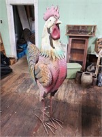 Tall Metal Decorative Rooster