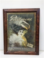 Rare 1920's Piedmont Cigarettes Framed Advertising