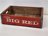 Wooden Big Red Soda Bottle Crate