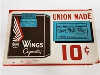 1930's NOS Wings Cigarettes Advertising