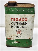 1960's NOS Texaco Outboard Motor Oil Can