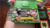 Sewing Box Filled with Sewing Supplies