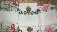 Lot of Embroidered Pillow Cases
