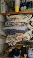 Towels, sheets and rags. shelf lot