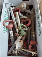 HITCH PIN AND CLEVIS LOT- CONTENTS OF  BOX