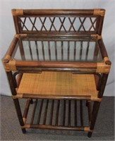 3 tier rattan stand.