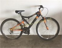 18 speed mountain bike with dual suspension .