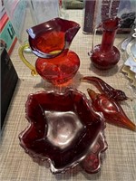 Red blown Glass