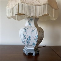 Lamp with Fringe Rimmed Shade