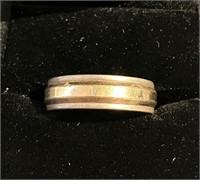 Men's Sterling 14k GF ring.