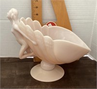 Art Deco Cambridge Glass 'Flying Lady' bowl